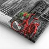 Bild auf Leinwand - Leinwandbild - 4 Teile - Rot Fahrrad Produktbild-Vorschau 5
