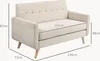 Sofa dwuosobowa HOMCOM, sofa dwuosobowa z welurowym Podgląd zdjęcia produktu 3