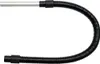 A flexible hose attachment for a vacuum cleaner, with a silver metal tube on one end and a black ribbed hose on the other. Náhled obrázku produktu