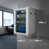Extralink-szafa wisz 19" 18U 600mm d szklane szara Podgląd zdjęcia produktu 5