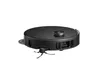 A black robot vacuum cleaner is shown from a side-angle on a white background. Produktbild-Vorschau