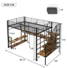 Hoogslaper 120x200 cm, zwart, donker, van ijzer en MDF, met Productafbeelding-voorbeeld 2