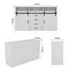 HOMAVO HG1-L Buffet - 4 tiroirs, 2 portes coulissantes, 2 Voir les images du produit 7