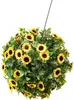 BURI Solar Deko-Kugel Sonnenblumen Gartendeko Blüte Produktbild-Vorschau 1