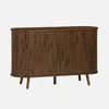 A wooden sideboard with two doors and four legs, presented against a plain background. Anteprima dell’immagine prodotto