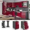 Küchenunterschrank Vicco Fame-Line Bordeaux Hochglanz 50 cm Produktbild-Vorschau 4