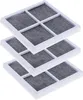 A stack of three square air filters with white frames and gray filter material. Produktbild-Vorschau