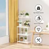 KOMFOTTEU Scaffale da cucina a 4 ripiani, scaffale in Anteprima dell’immagine prodotto 7