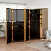 Parawan 4-Panelowy, Czarny, 280 X 180 Cm Lumarko! Podgląd zdjęcia produktu 2