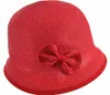 Seeberger rollbare Glocke Strohhut mit Aufschlag UV-Schutz 80 in rot