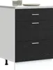 vidaXL Élément bas de cuisine noir imitation chêne 60 x 46 Voir les images du produit 3