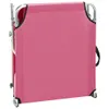 vidaXL Chaise longue pliante avec toit solaire Rose Voir les images du produit 5