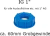 A blue plastic connector with text above and below it. Náhľad obrázku produktu