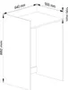 Armoire à laver noire pour rangement intelligent 64 cm avec Voir les images du produit 3