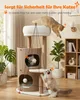 Luxus Kratzbaum mit 2-stöckiger Kratztonne | Katzenbaum mit Produktbild-Vorschau 3