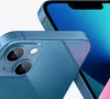 Close-up view of two blue iPhones, showing the camera lenses and edges. Podgląd zdjęcia produktu