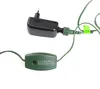 A black power adapter and a green control box for Christmas lights are shown against a white background. Produktbild-Vorschau