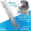 Bituxx klappbare Stahl Auffahrrampe 1,8m 200kg Silber Produktbild-Vorschau 2