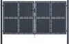 vidaXL Gartentor aus Stahl 300 x 150 cm Anthrazit Produktbild-Vorschau 5