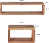 Design Wandregal 3er Set BOHA Massiv Holzregale Akazie Produktbild-Vorschau 4
