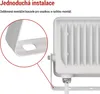 LED reflektor GLARO 30W, bílý, IP65, 3000 lm, neutrální bílá Náhled obrázku produktu