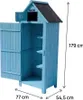 Szafka ogrodowa "Cabanon" - 77 x 54,5 x 179 cm - błękitny Podgląd zdjęcia produktu 3
