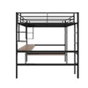 OKWISH Lit Mezzanine 140x200 cm, Bureau et Étagères, Métal, Voir les images du produit 8