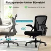Bürostuhl ergonomisch mit Mesh-Rückenlehne, 90° klappbare Produktbild-Vorschau 6
