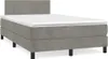 vidaXL Letto a molle con materasso grigio chiaro 120x200 cm Anteprima dell’immagine prodotto 1