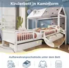 Sweiko Lit d'enfant en bois en forme de maison, lit simple, Voir les images du produit 3