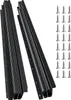 Two sets of black drawer slides and a set of screws are arranged diagonally on a white background. Produktbild-Vorschau