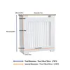 FATIVO Copritermosifone 78×20×83 cm – copritermo bianco Anteprima dell’immagine prodotto 3