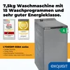 Exquisit Waschmaschine 7,5kg, Waschmaschine schmal, Produktbild-Vorschau 2