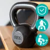 Kettlebell żeliwny 8 kg do treningu siłowego, odważnik do Podgląd zdjęcia produktu 9