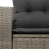 vidaXL Záhradná pohovka 2-sed s vankúšom Grey Poly Rattan Náhľad obrázku produktu 7