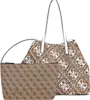 GUESS Damen Shopper Vikky Latte Logo/White Produktbild-Vorschau 2
