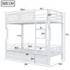 Flieks Etagenbett 90x200cm mit Led, Jugendbett Metallbett Produktbild-Vorschau 5