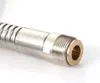 A close-up view of the threaded end of a metal hose with a brass fitting. Produktbild-Vorschau