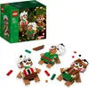 A LEGO Gingerbread Man set box and loose LEGO pieces are displayed on a white background. Produktbild-Vorschau