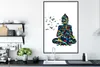 MuchoWow® MuchoWow® Gerahmtes Poster Buddha - Vögel - Farbe Produktbild-Vorschau 3
