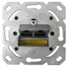 A close-up view of a network data socket with two RJ45 ports. Produktbild-Vorschau