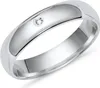 Hochglanzpolierter 925 Silberring 4mm Zirkonia - Größe Produktbild-Vorschau 1