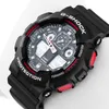Close-up of a black G-Shock watch with red accents. Náhľad obrázku produktu