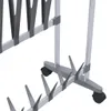 vidaXL Stojak na buty na kółkach srebrny 89x27x120 cm Podgląd zdjęcia produktu 6