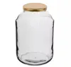 A clear, studio shot of a large glass jar with a gold lid against a white background. Produktbild-Vorschau
