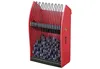 A red berry picker filled with blueberries, shown against a white background. Anteprima dell’immagine prodotto