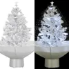 vidaXL Schneiender Weihnachtsbaum mit Schirmfuß Weiß 75 cm Produktbild-Vorschau 7