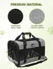PECUTE Hundetasche Faltbar Hundebox Auto Atmungsaktiv Grau Produktbild-Vorschau 5