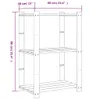 Lagerregal mit 3 Böden Braun 60x38x90 cm Massivholz Kiefer Produktbild-Vorschau 6
