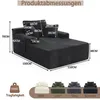MODFU Chaise longue met slaapfunctie, hoekbank met Productafbeelding-voorbeeld 7